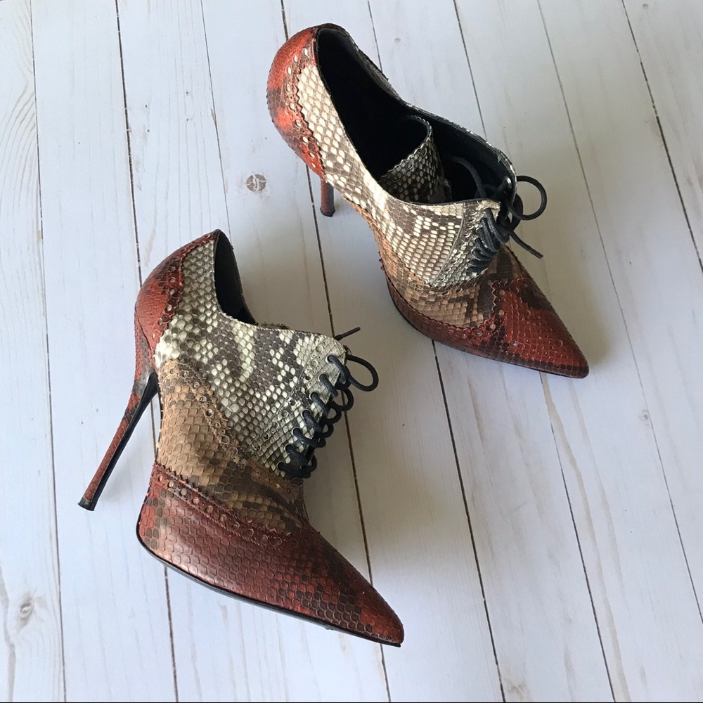 Authentic Gucci Python Laceup Brogue Oxfords Size… - image 4